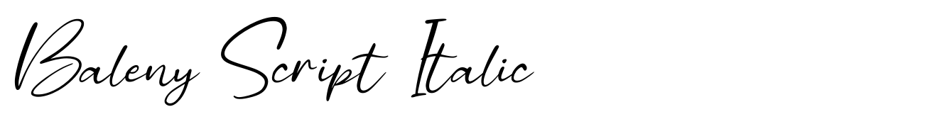 Baleny Script Italic